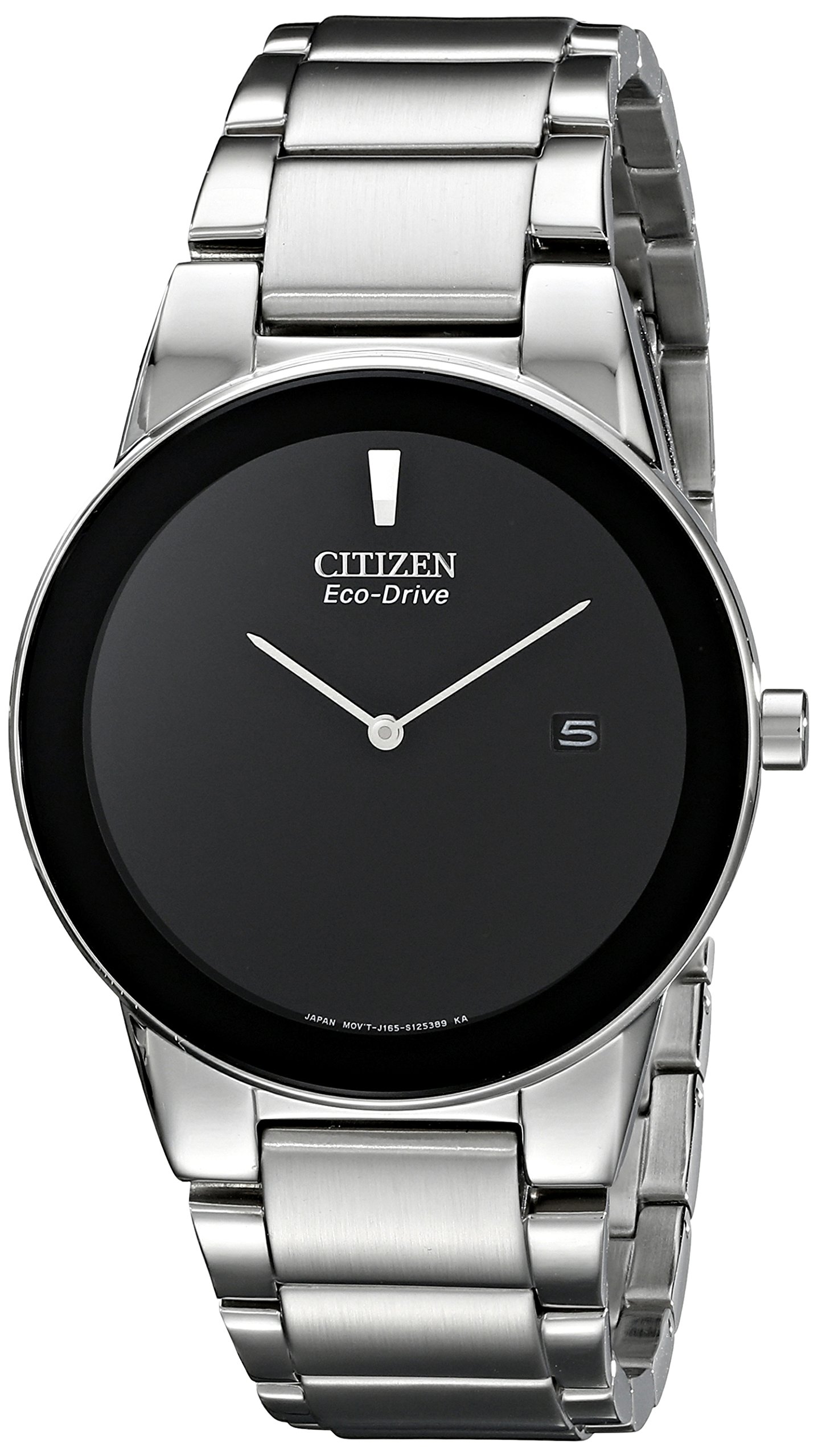 Citizen Eco-Drive Axiom Quartz Mens Watch, Stainless Steel, Silver-Tone (Model: AU1060-51E)