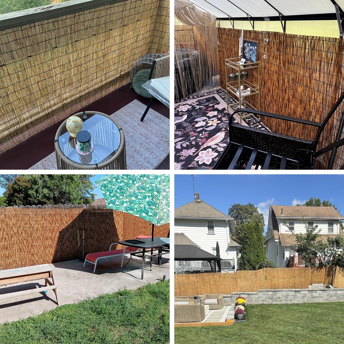 Générique Canisse Ecologique pour Jardin, Brise Vue Exterieur Naturel Bambou, Alternative Durable au Pare Vue PVC, Rouleau Cloture Respirant(140cm(H))
