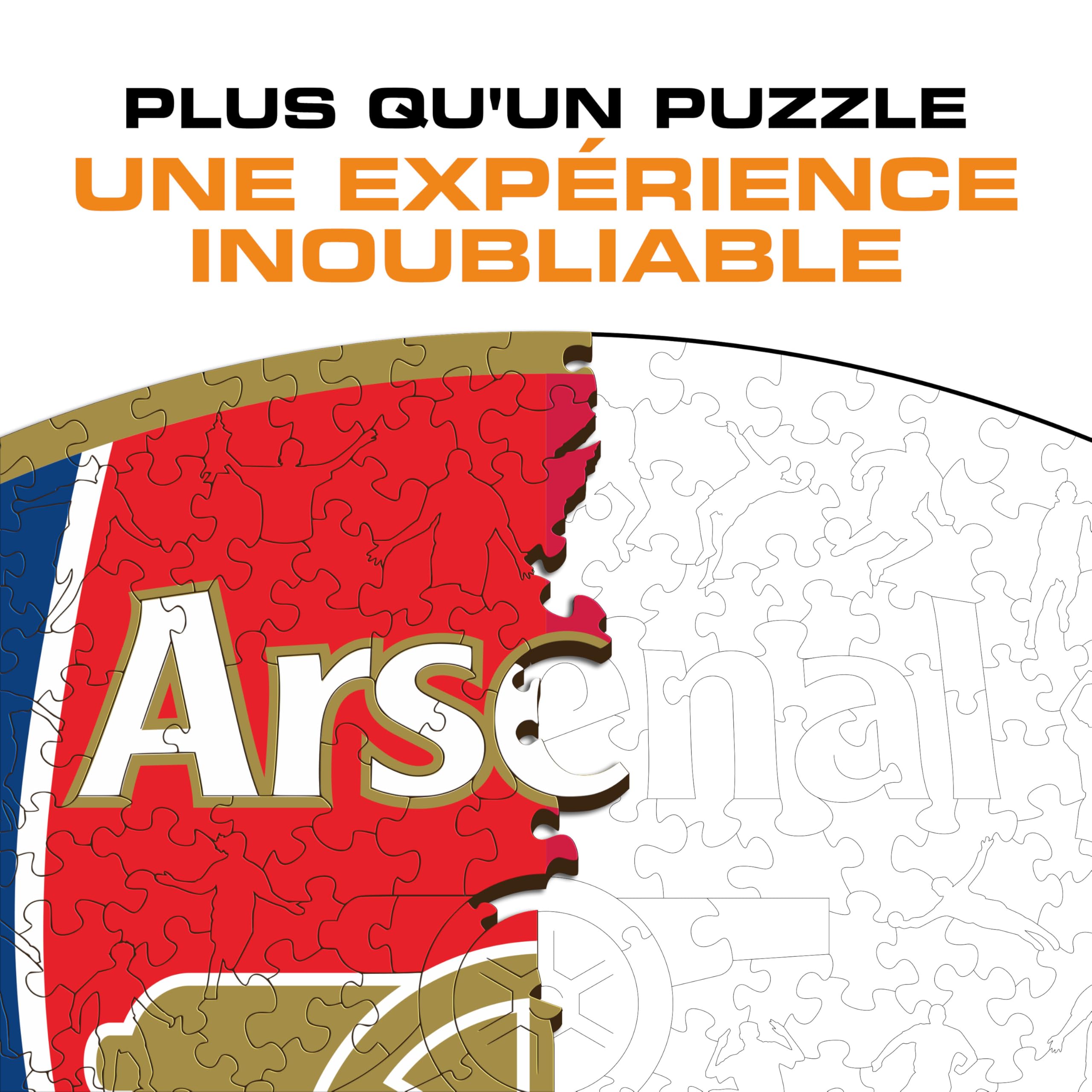 Iconic Puzzles - Arsenal, Logo, Puzzle en Bois sous Licence Officielle, 100% Durable, Cadeau pour Adultes et Enfants, Taille S, 150 pièces