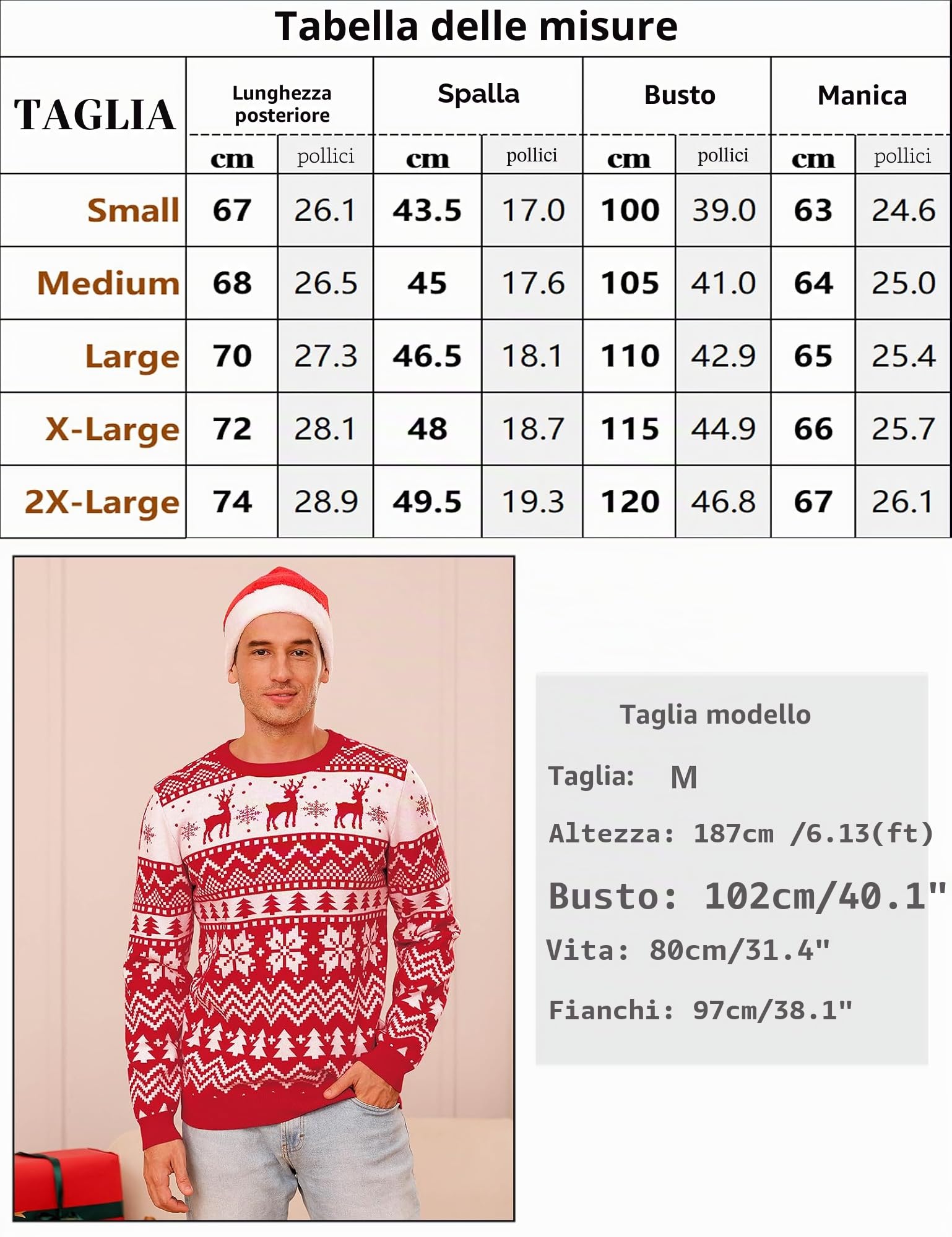 Aottori Maglione Natalizio Donna Uomo Girocollo Coppia | Natale, Maglia Lavorato, Famiglia, Renna Fiocco di Neve Inverno