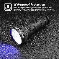 Vista 4 de Lepro 51 LEDs UV Light Handheld Blacklight, UV Flashlight Black Light, 395nm Detector for Pet Urine, Stains, Bed Bug and Scorpions, Battery Not
