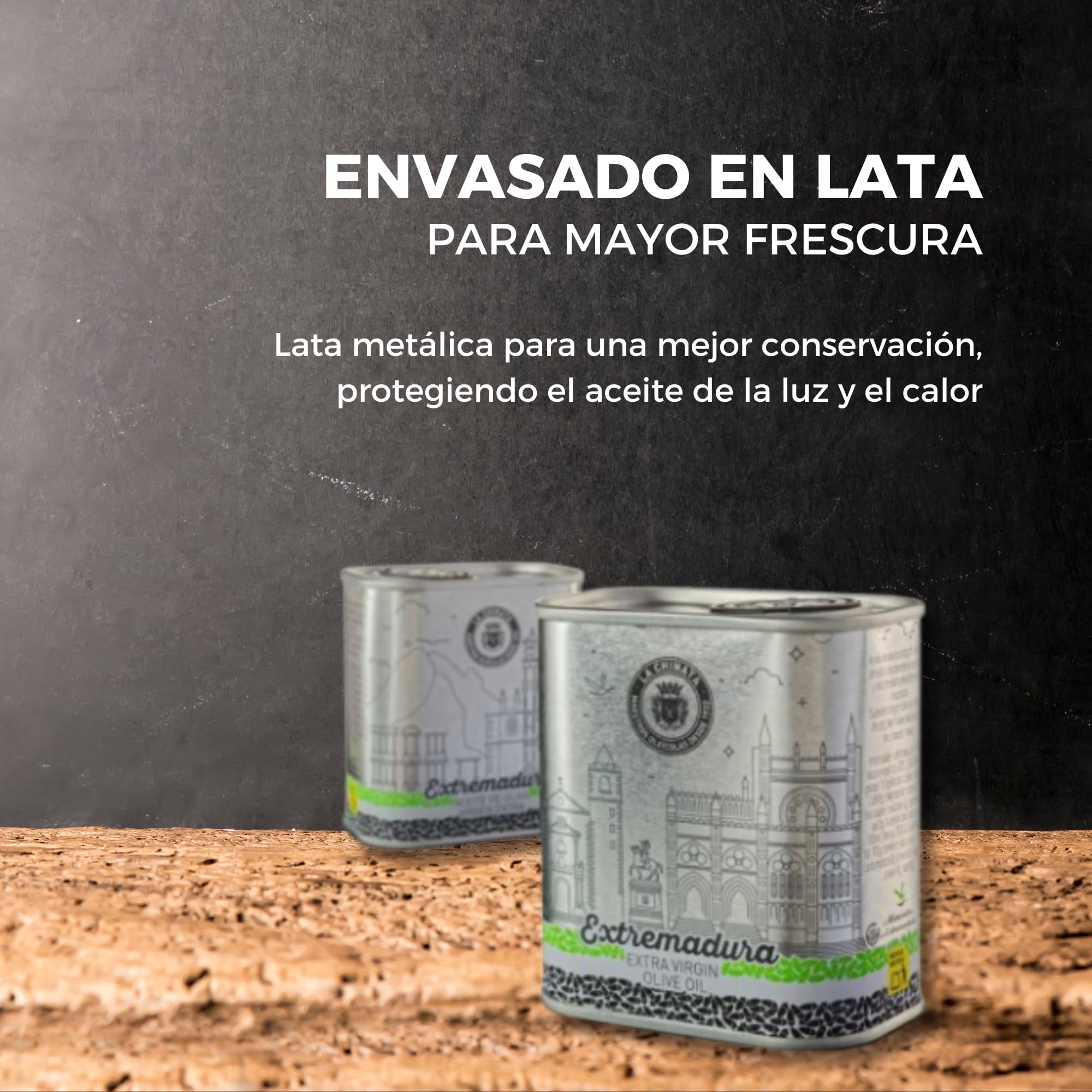 Pack 24 unidades - Aceite de Oliva Virgen Extra 100ml Lata La Chinata - AOVE Premium Extremadura - Ideal para Ensaladas, Cocción y Aliños - Producto Gourmet Natural