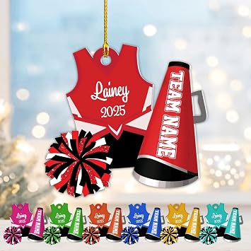 Personalized Cheerleader Ornament 2025, Cheerleaders Christmas Ornaments, Cheer, Cheerleading Ornament for Coach 2025, Cheer Ornaments for XmasTree Acrylic, Cheer3