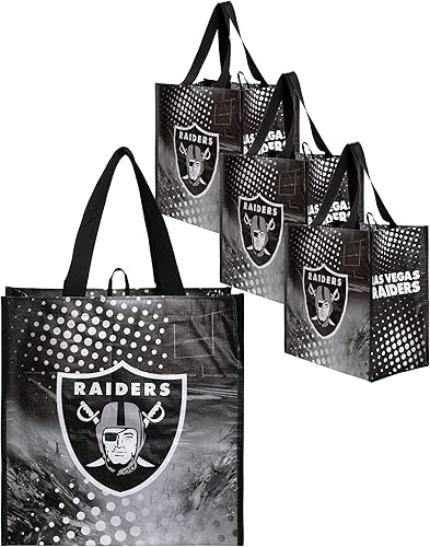 Vista 21 de FOCO - Bolsas de compras reutilizables con logotipo del equipo de la NFL unisex adulto, paquete de cuatro