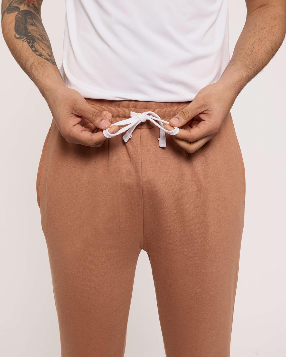 Real Essentials 3 Pack: Men's French Terry Fleece Active Casual Jogger Sweatpants with Pockets (Available in Big & Tall) - Image 3