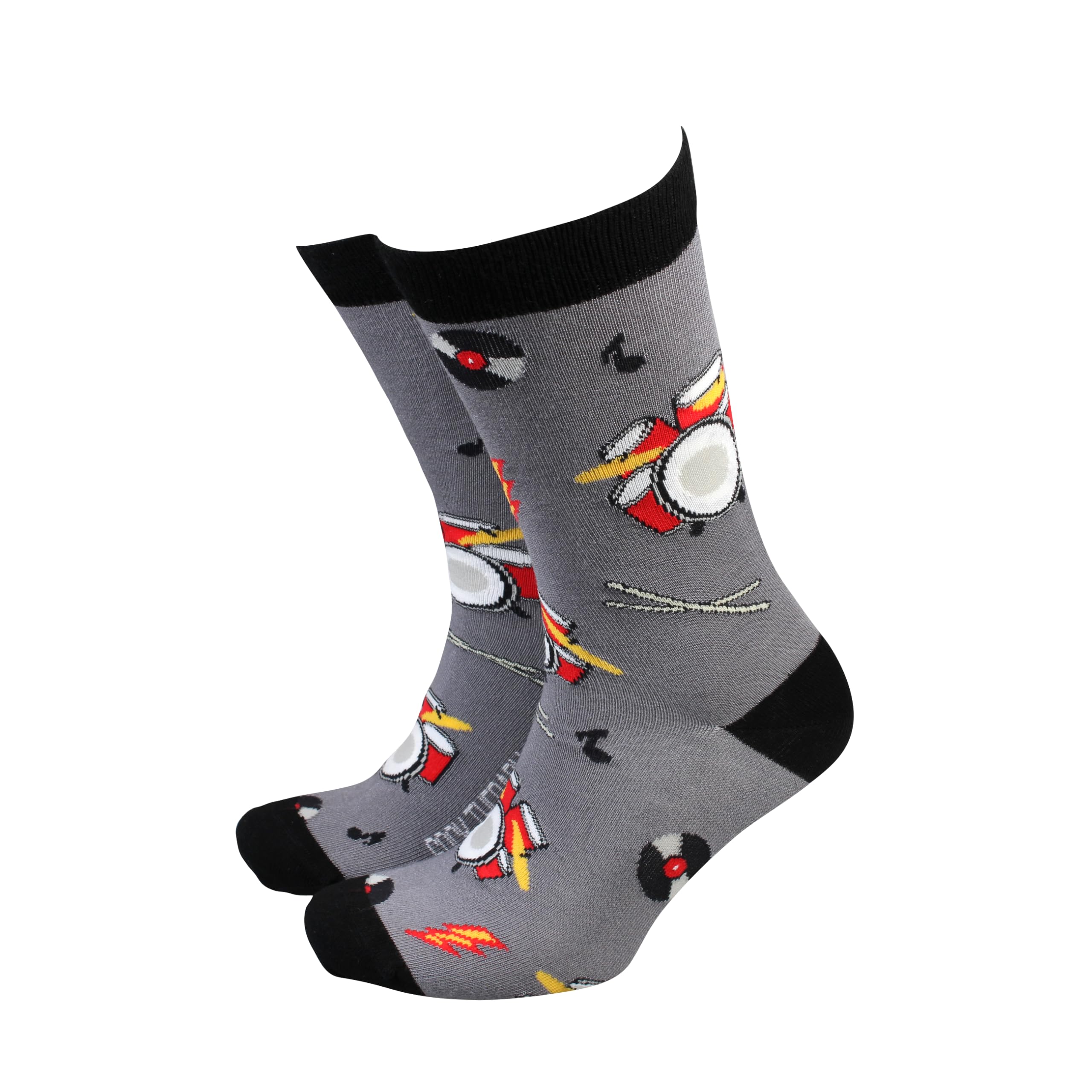 Smiling Faces MAKING SMILES SINCE 2001 Sock Therapy Bamboo Socks For Men - Fun, Novelty Socks - Drums