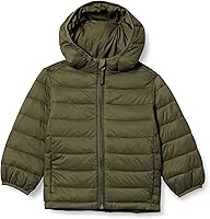 Vista 15 de Yaxa Essentials Chaqueta acolchada con capucha ligera y resistente al agua para niños y niños pequeños, con aislamiento