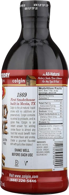Colgin Liquid Smoke Natural Hickory 472 ml