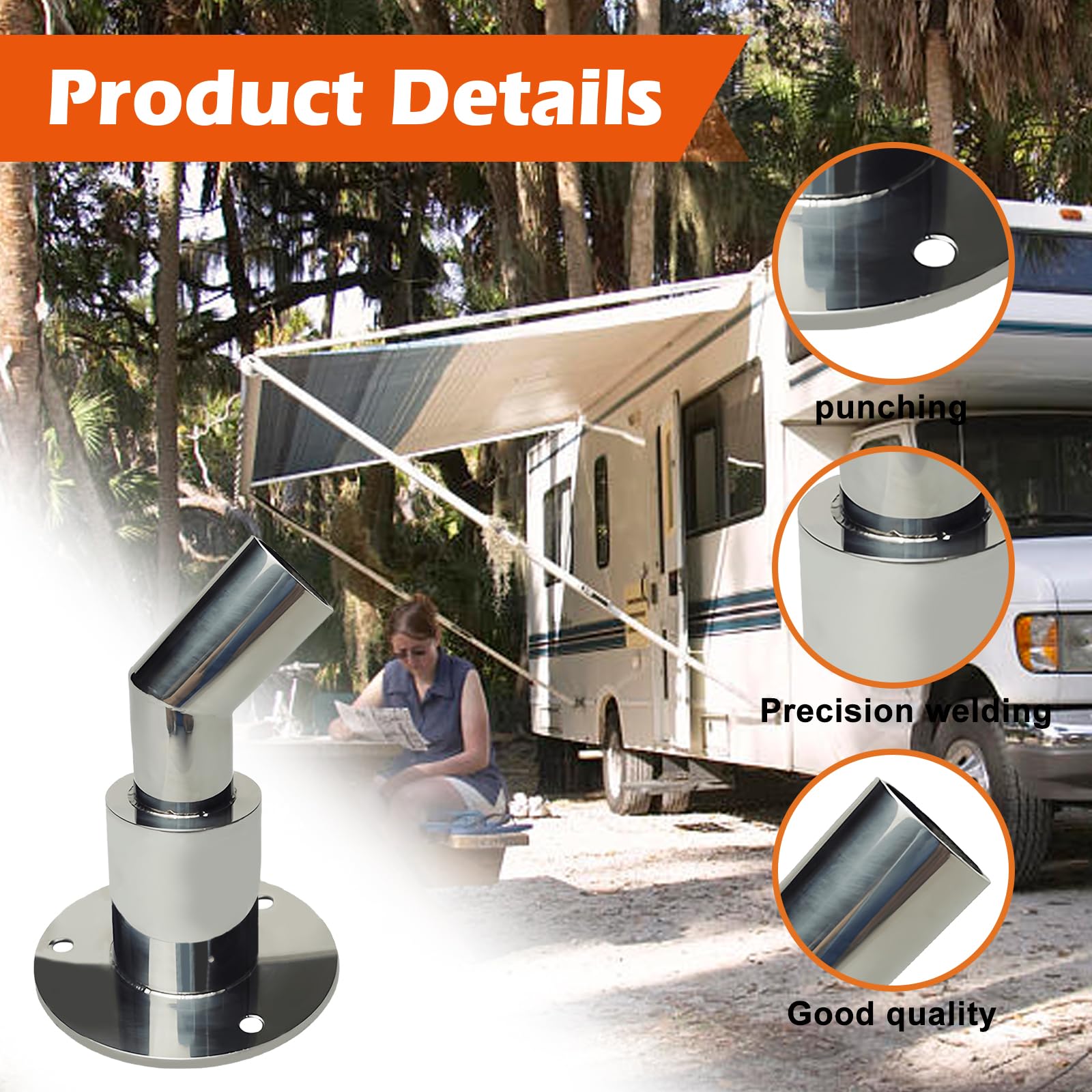 Edelstahl Schiffs Auspuffrohr - Durch Rumpf Montage Für Boote & LKW