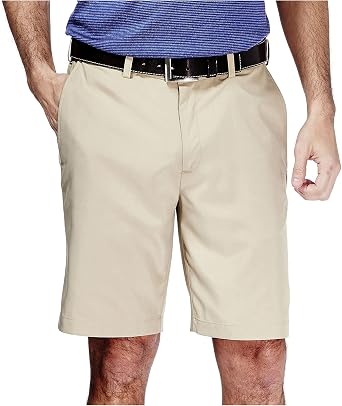 Haggar Mens Cool 18 Pro Straight Fit 4-Way Stretch Flat Front Expandable Waist Short - Big & Tall Sizes