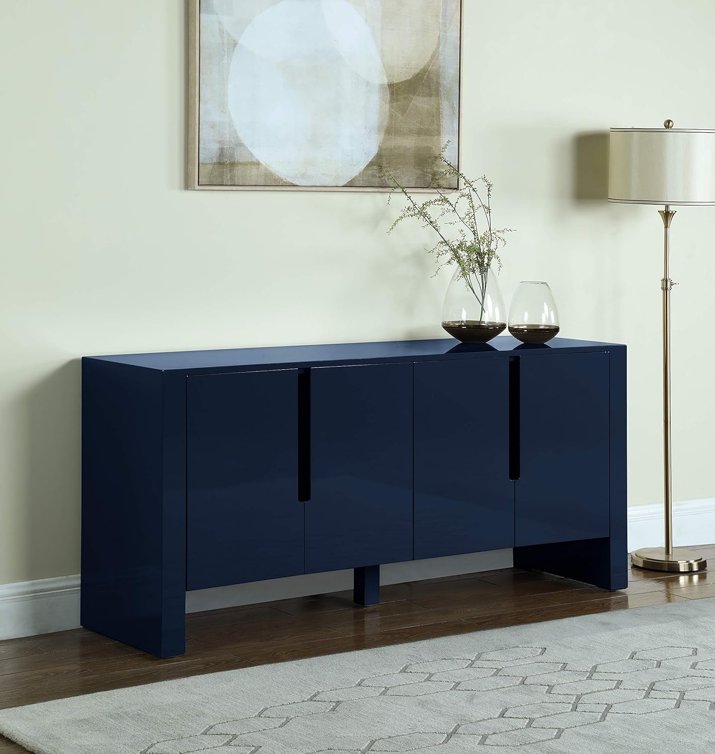 Best Master Furniture Theona High Gloss Lacquer Sideboard