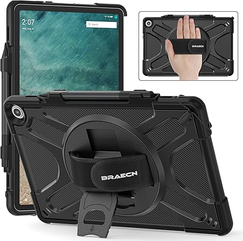 BRAECN Fire Max 11 13th Generation Case 2023, with 360 Rotating Hand Strap and Kickstand &Pencil Holder,Shoulder Strap,Keyboard Adsorption Interface