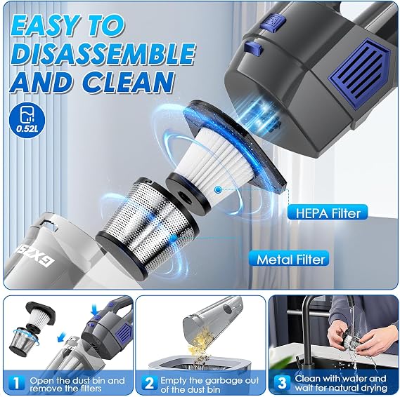 Gxzsk Handheld Vacuum Cordless, Hand Held Car Vacuum Cleaner, Hand Vacuum