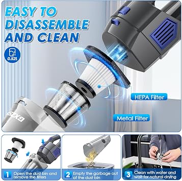 Gxzsk Handheld Vacuum Cordless, Hand Held Car Vacuum Cleaner, Hand Vacuum