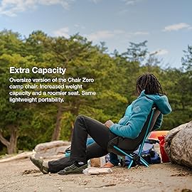 Helinox Chair Zero Ultralight Compact Large Camping Chair Grey, 1.4lbs Outdoor Chairs, Folding Chairs for Outside, Hiking, Backpacking, Adventures