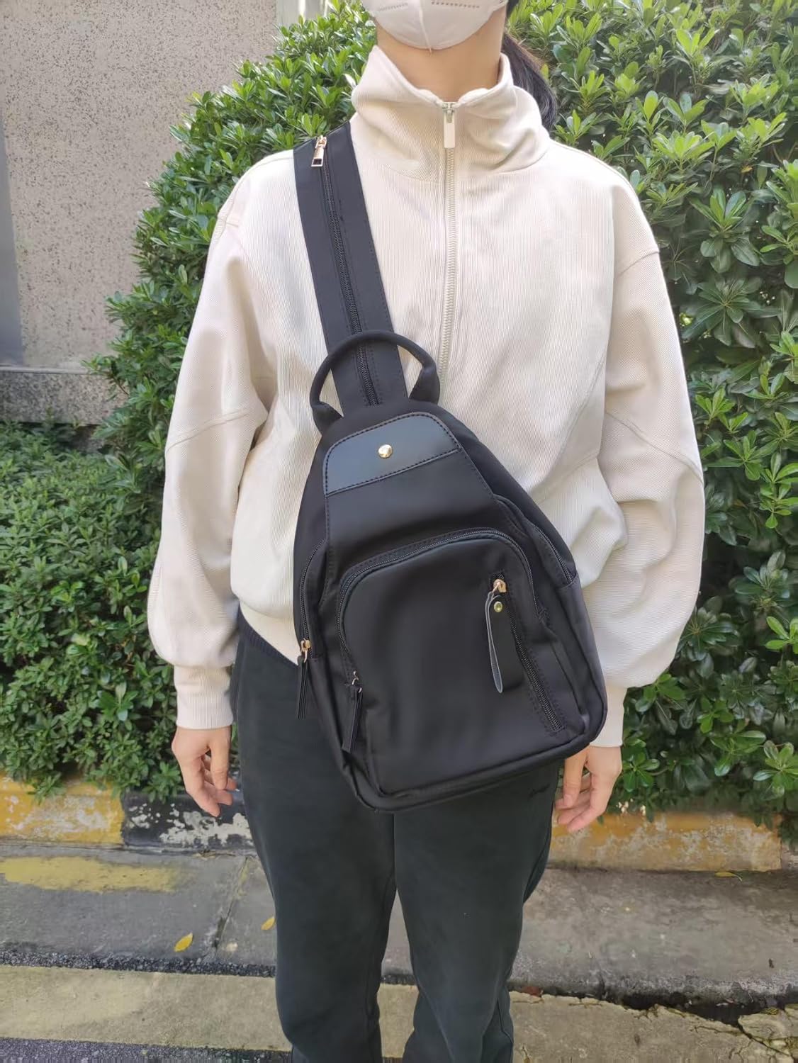 zhongningyifeng Backpack for Women Small, Mini Nylon Travel Sling Bag Purse, Shoulder Bag Cute Lightweight for Ladies - Image 2