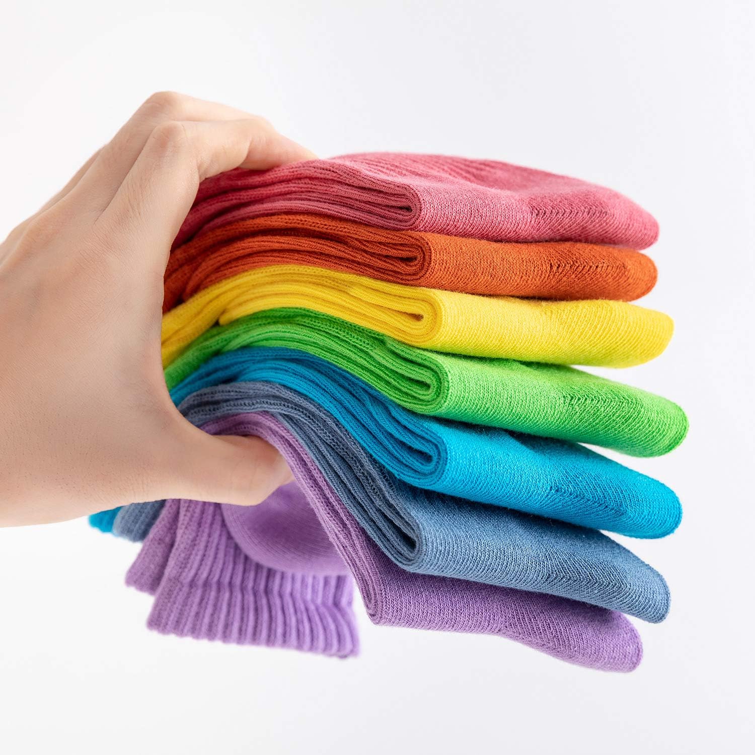 MINI PANDA Girls Socks - 9 Pairs Long Socks for Little Girls - Image 5