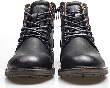 靴 Ecoleather Long Boots Black Long Boots For Men With Zipper | Genuine Leather | Horex®