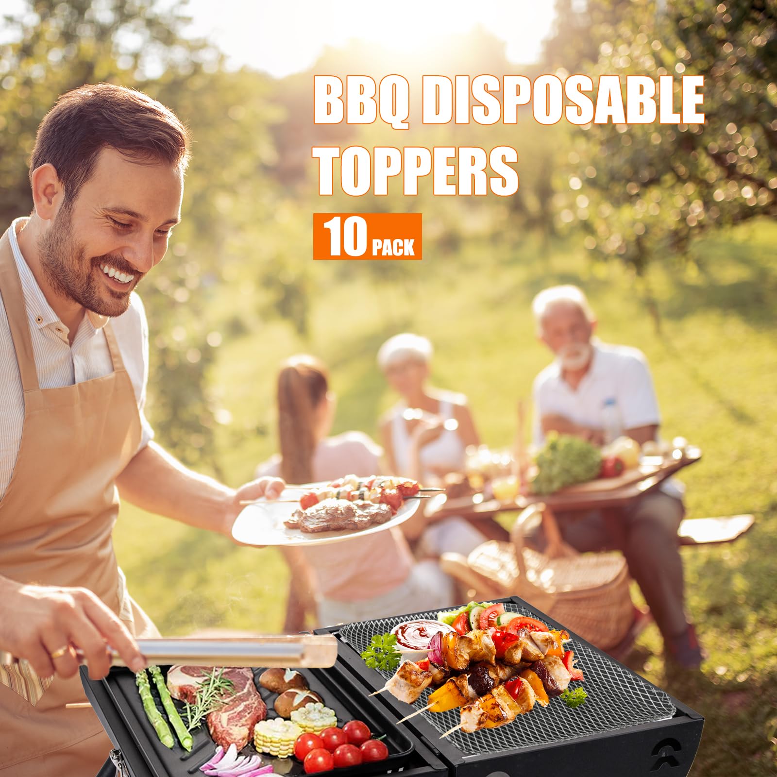 Einweg-Grill-Topper, antihaftbeschichtet, 20 Stück