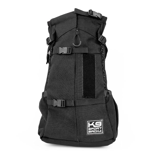 K9 Sport Sack Air 2 - Grande, Negro Azabache - Ideal para Perros con Longitud de Espalda de 20-22"