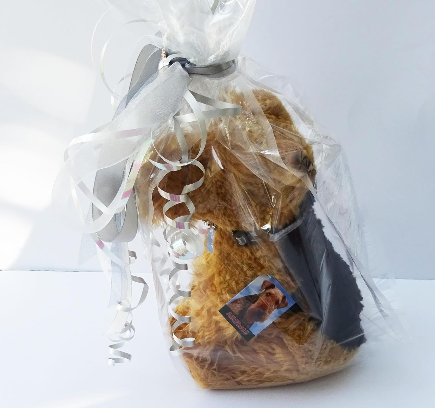 Airedale Terrier 12" Plush Toy Dog Plushie Can Be Personalized & Customized With An Engraved Tag, Collar and Stunning Gift Wrap