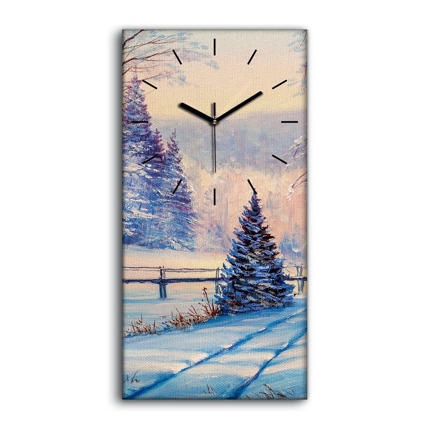 Horloge silencieuse sans tic-tac toile décorative 30x60cm