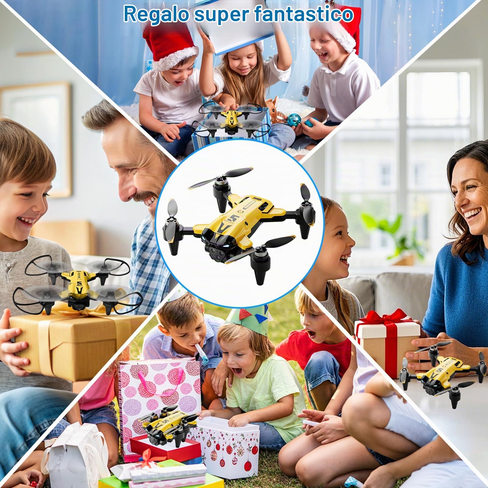 Drone Con Telecamera 4K, Drone Pieghevole, Motore Brushless, Quadricottero FPV WiFi, Volo A Traiettoria, 3D Flip, Decollo/Atterraggio 1 Tasto, per Bambini o Novizi, 2 Batterie