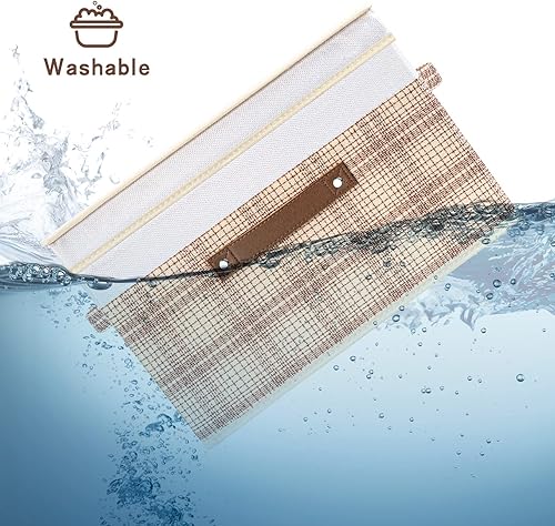 Miniatura 41 de TYEERS Cajas de almacenamiento plegables, contenedores de almacenamiento de tela lavable con tapas, 14.9 x 9.8 x 9.8 pulgadas, paquete de 2, gris