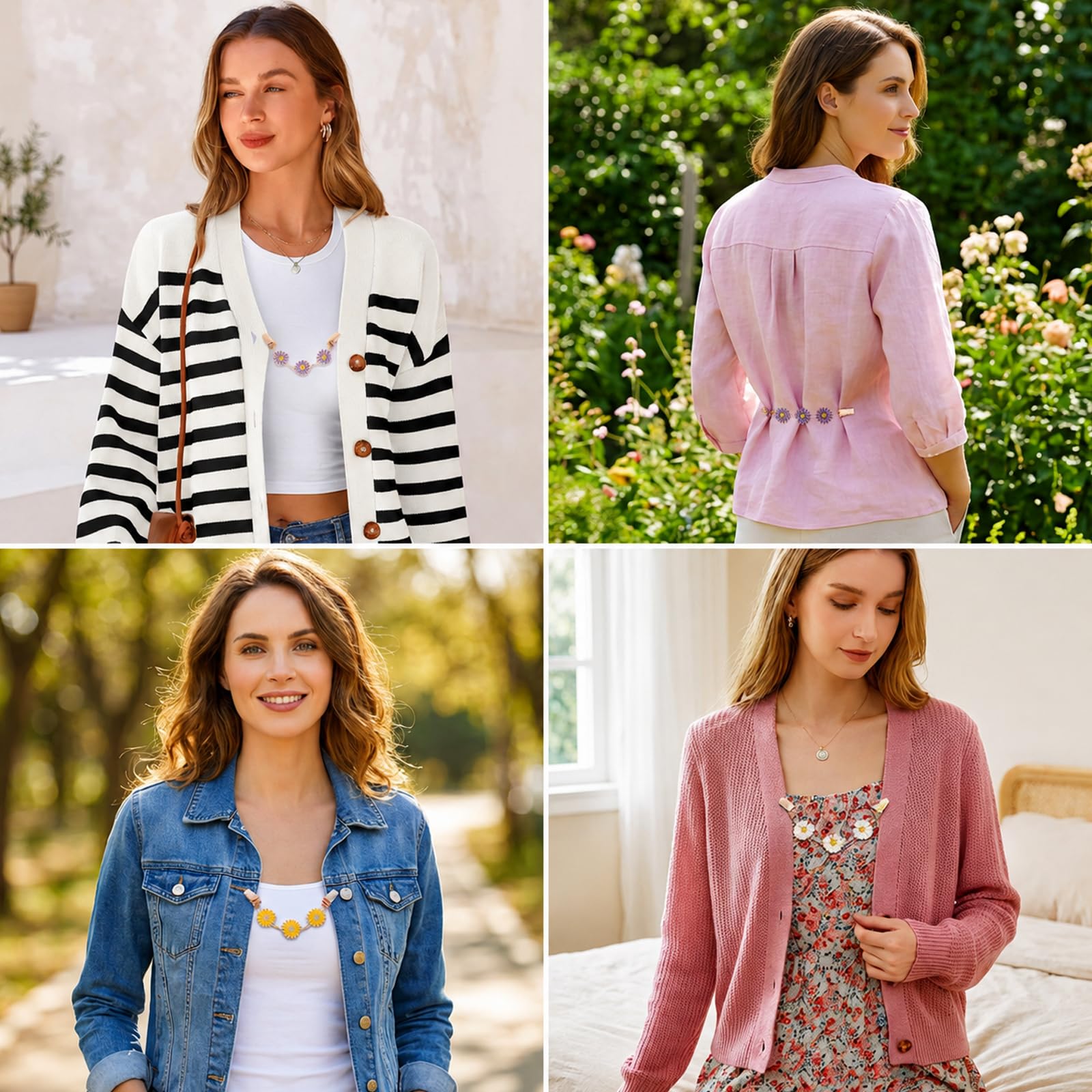 5 Stück Cinch Clips Blusen Klammer, Cardigan Clips Für Kleidung, Cardigan Clip Damen Für Jacken Ohne Knöpfe, Für Vielseitige Anwendungen