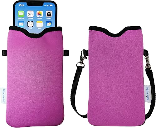 Miniatura 10 de Tainada Funda Bolsa Estuche de Neopreno para Teléfono para Hombres y Mujeres con Correa Cruzada/Cordón para el Cuello para iPhone 17/16/15 Pro Max