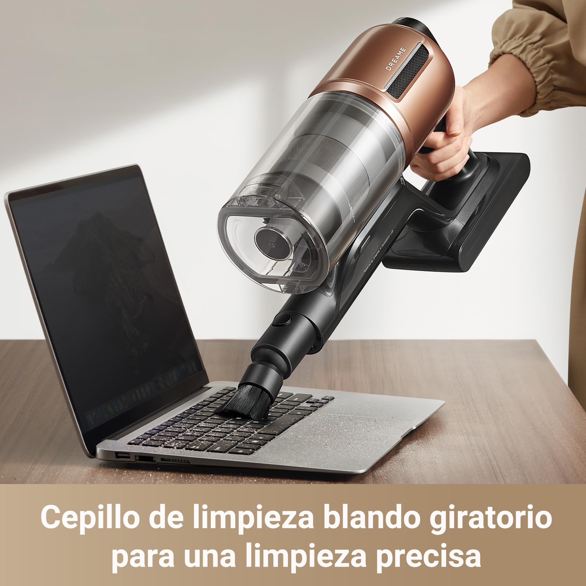 DREAME Z20 Aspiradora Escoba sin Cable, 25000 PA/250 AW Aspiradora sin Cable con Motor de Alta Velocidad, Máximo 90 Minutos, Detección de Suciedad, Filtro HEPA H14, Tecnología de Revelación de Polvo
