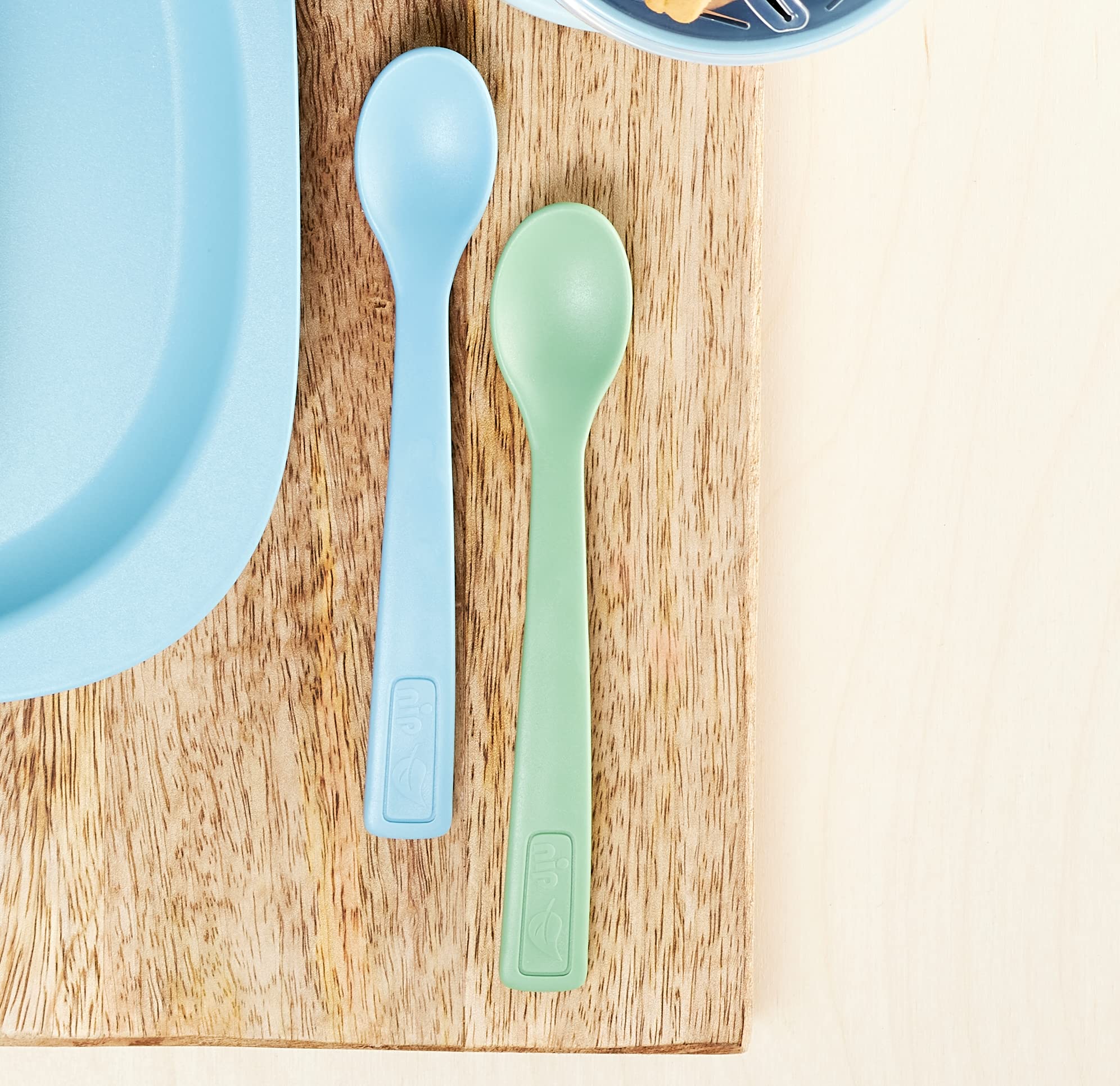 nip Eat Green Öko Organic Baby Spoon: Melamine Free Spoon for Babies and Children from 4 Months Dishwasher Safe Pack of 6 - Image 4