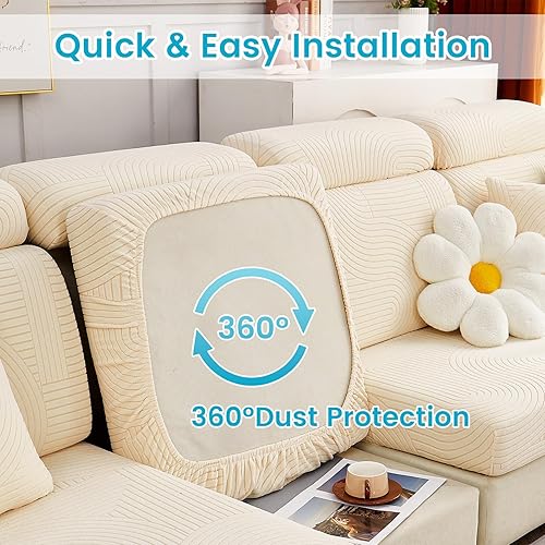 Miniatura 10 de Funda mágica universal resistente al desgaste, fundas de cojín elásticas de repuesto para sofá, fundas de sofá antideslizantes en forma de L, funda