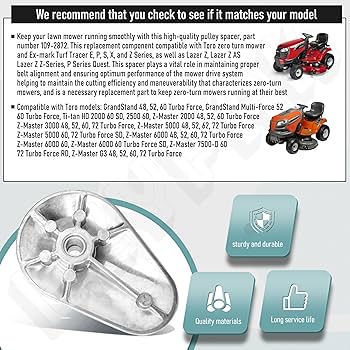 Amazon.com : EZYPAK 109-2872 Pulley Spacer Compatible with