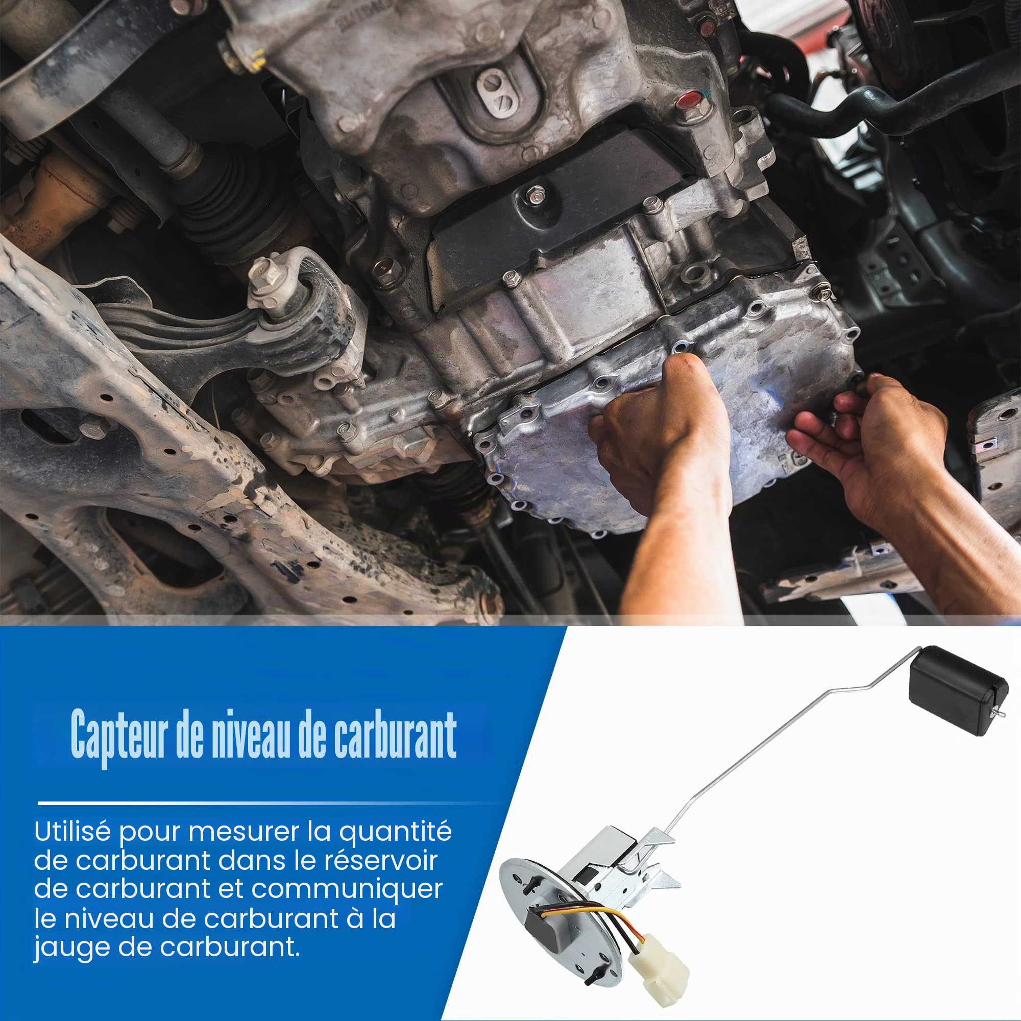 A ABSOPRO Capteur De Jauge De Carburant Pour Toyota Pickup 83-98 1PC | Couleur Argenté Noir, Matériel Métal Plastique, Dimension 30cm x 8cm, Numéro OE 83320-35120, Moteur 3.0L 2.4L