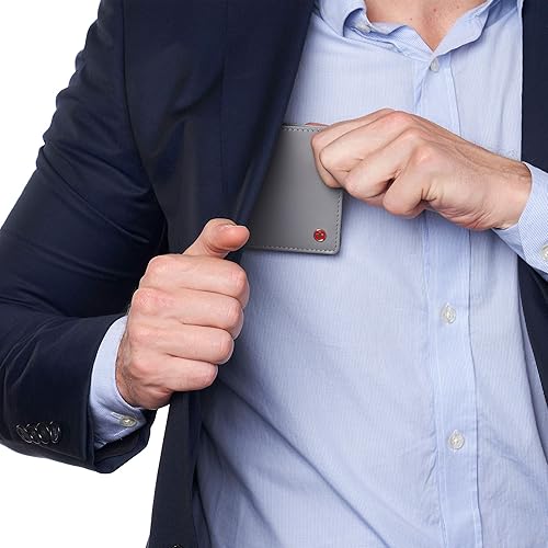 Miniatura 5 de Alpine Swiss Cartera para hombre Nolan Commuter bíptica con dos ventanas para identificación y tarjeta de trabajo, protección RFID, sección de