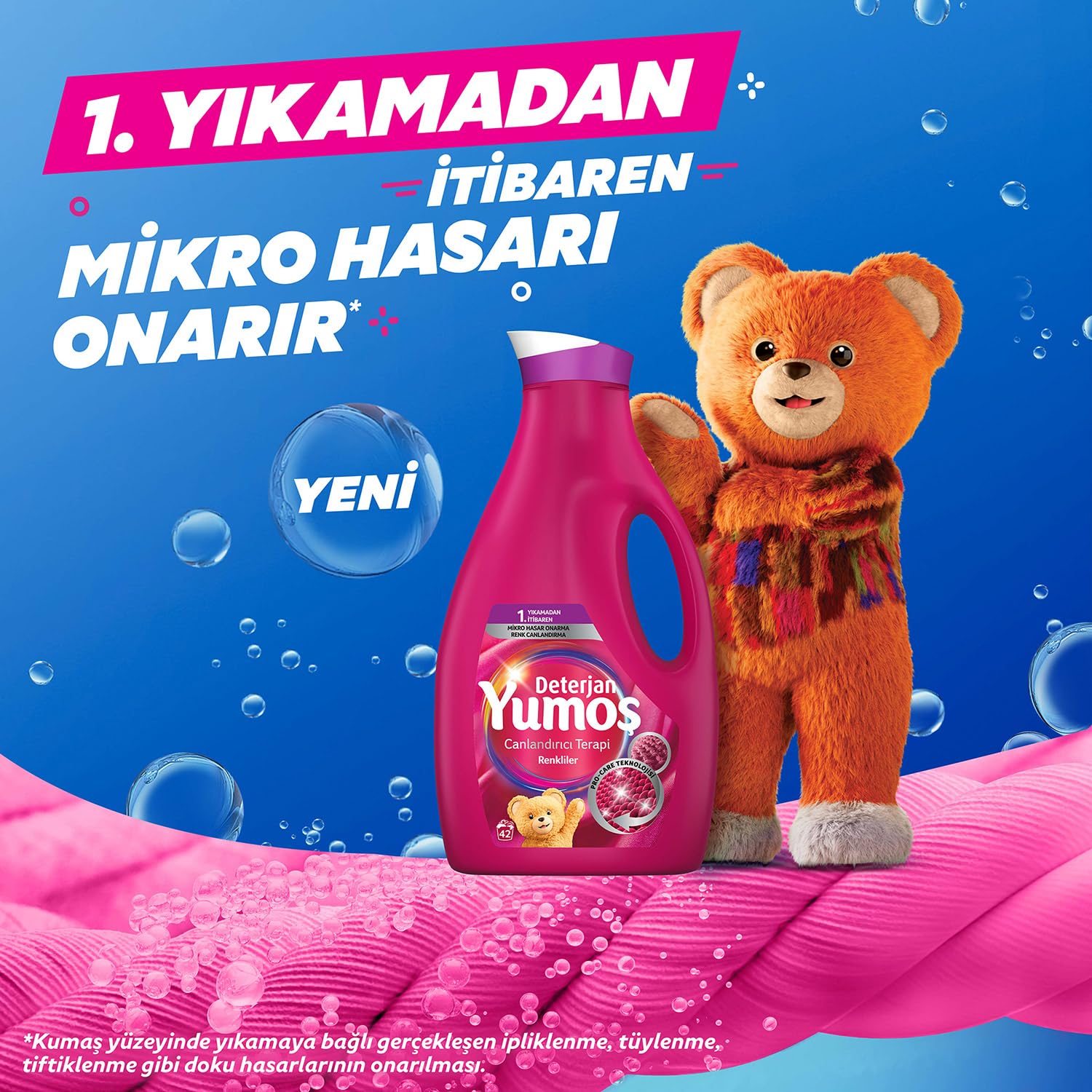 Yumoş Sıvı Çamaşır Deterjanı Canlandırıcı Terapi Renkliler İçin 2520 ml