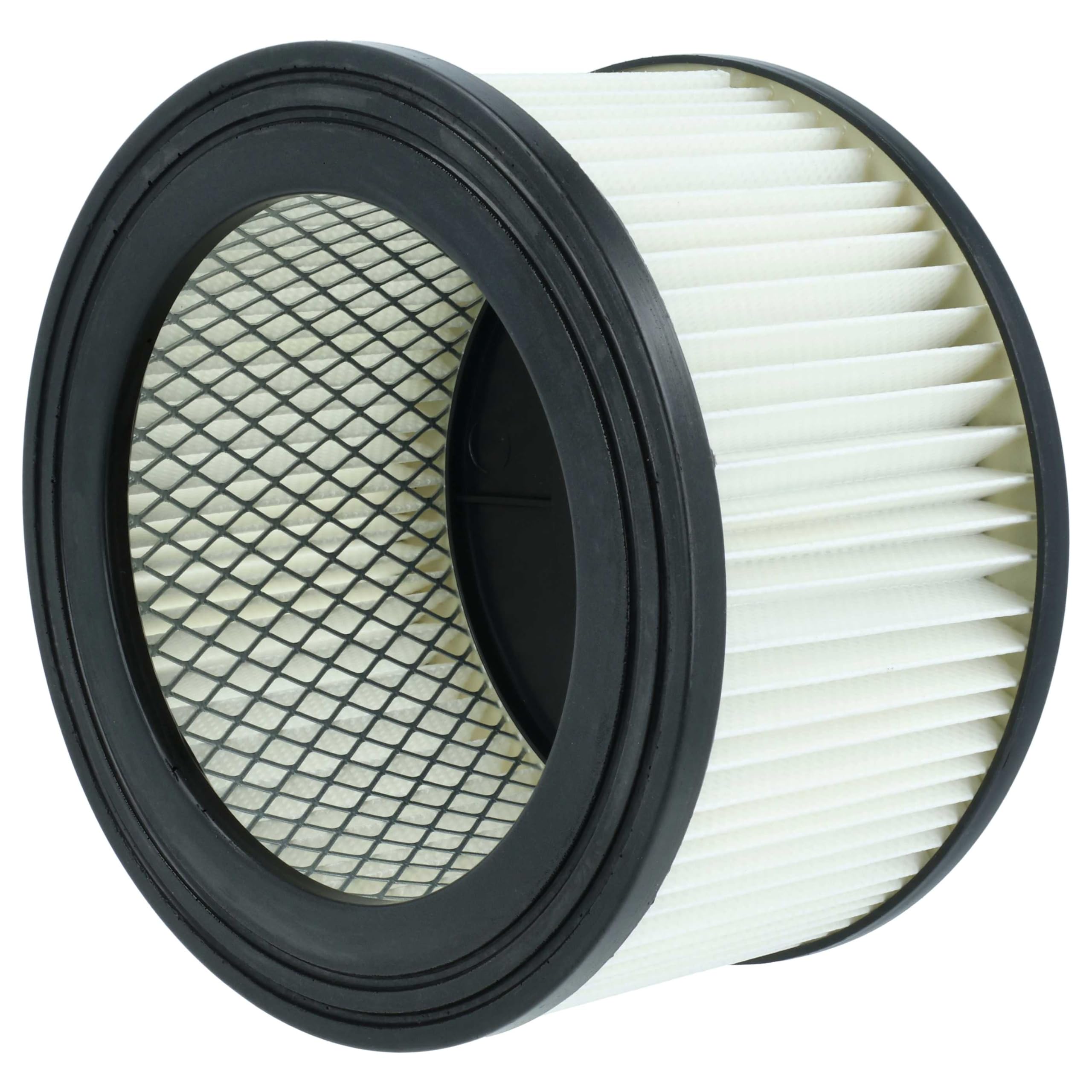 vhbw 6x filtro a pieghe piatte compatibile con Germania 20l (175100109) aspiracenere - nero/bianco, lavabile