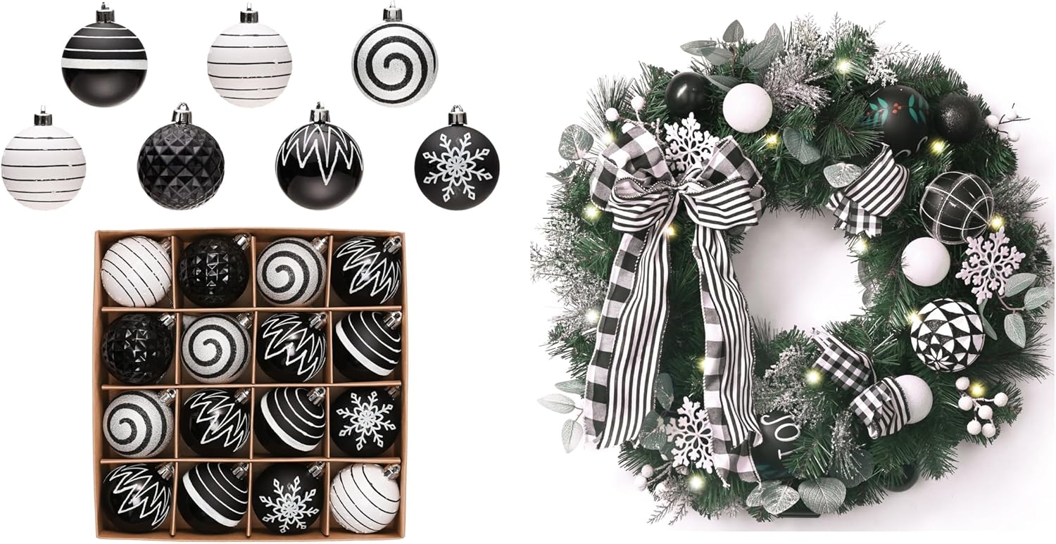 Valery Madelyn 2 Pcs Christmas Decor Value Pack Bundle for Outdoor Indoor Home Fireplace Mantel Front Door Decorations