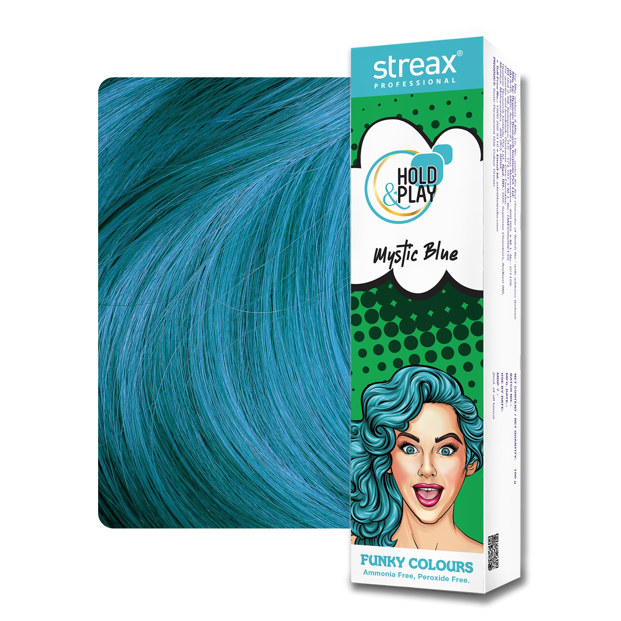 Streax Mystic Blue Highlights (Blue), 100 Grams