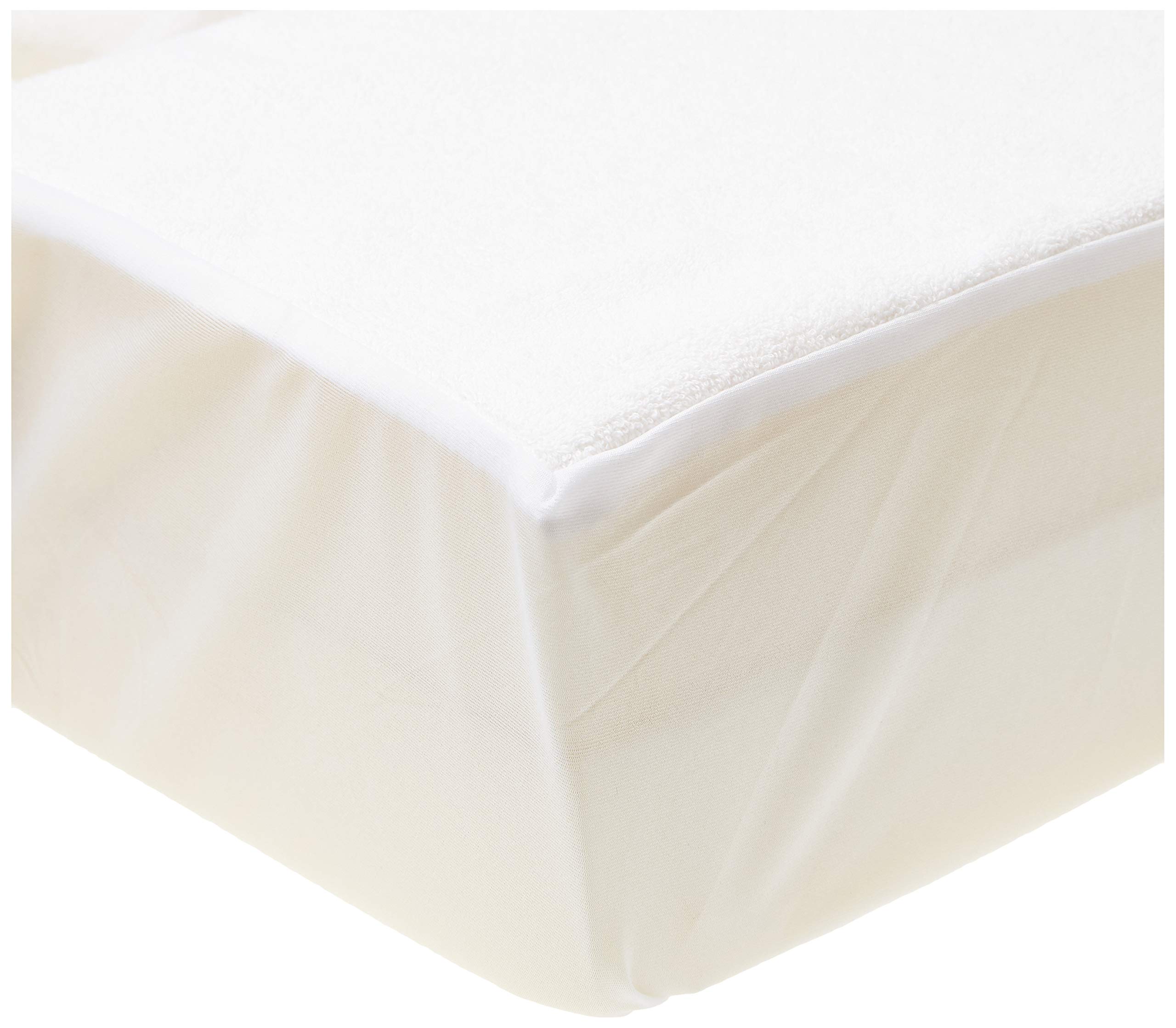IBed home Cotton Terry Waterproof Mattress Protector Size 100x200+30 CM, Single Plus - 100x200 Cm, White, W 30.8 x H 21.6 x D 6.8 cm