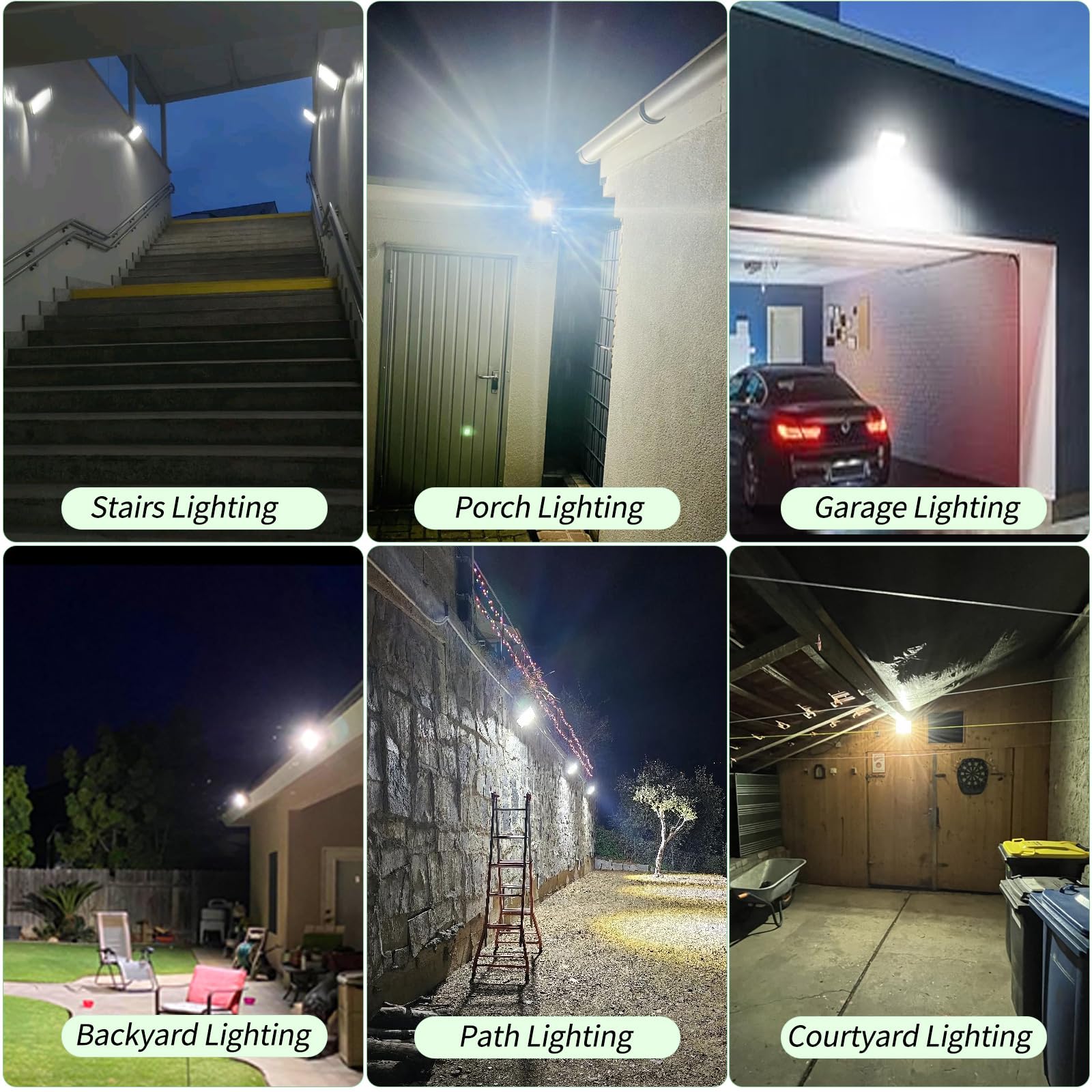 50W Faretto LED da Esterno con Sensore di Movimento, 5000LM 96 LEDs Proiettori Faro LED Esterno con Radar Sensore Crepuscolare,6500K IP66 Impermeabile Faretti per Garage,Giardino,Cortile
