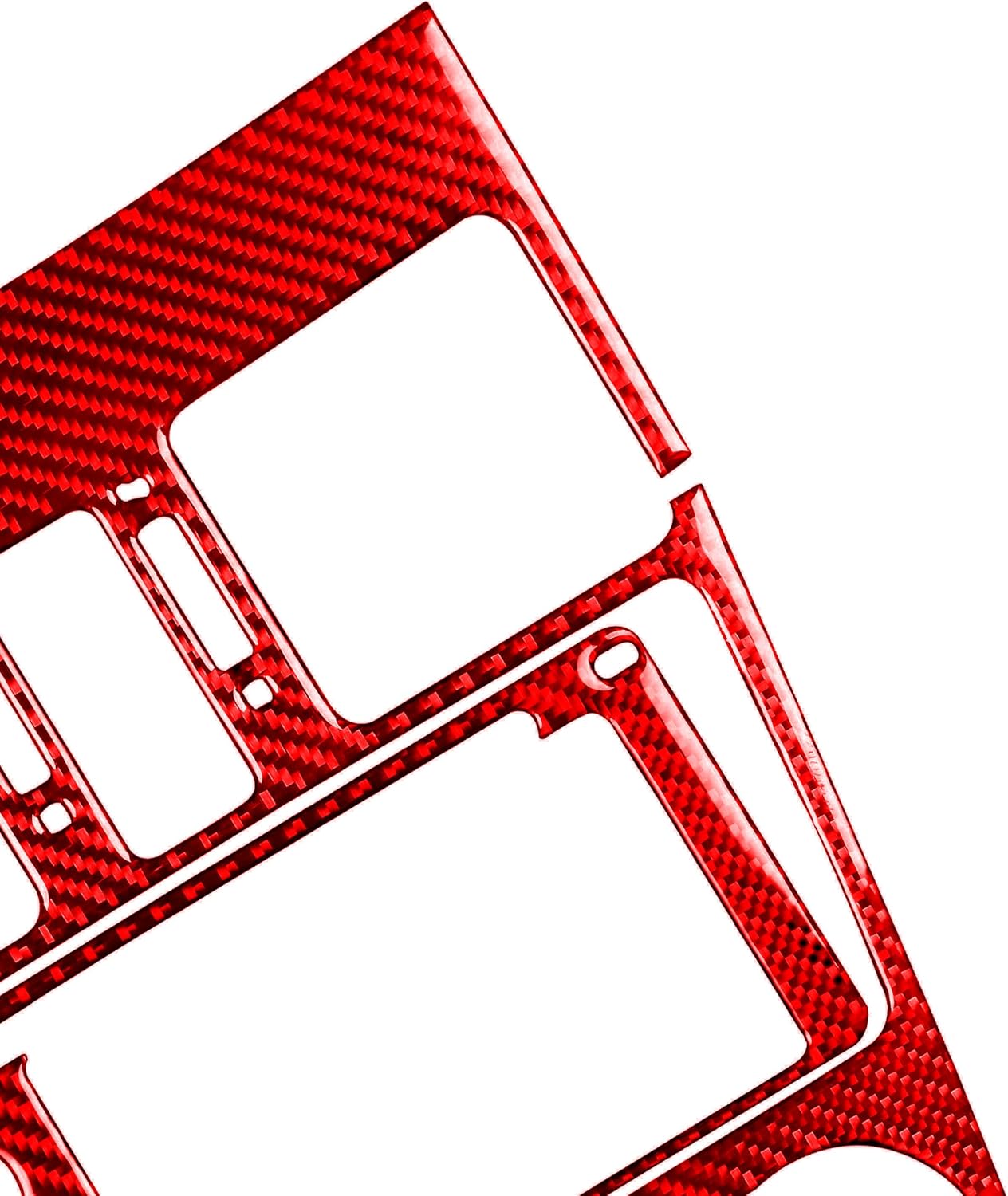 Real Carbon Fiber Auto Interior Accessories Sticker Compatible with Subaru Impreza 2012-2014/Subaru XV Crosstrek 2013 2014 Car Center Console Decoration Kit 2pcs Red
