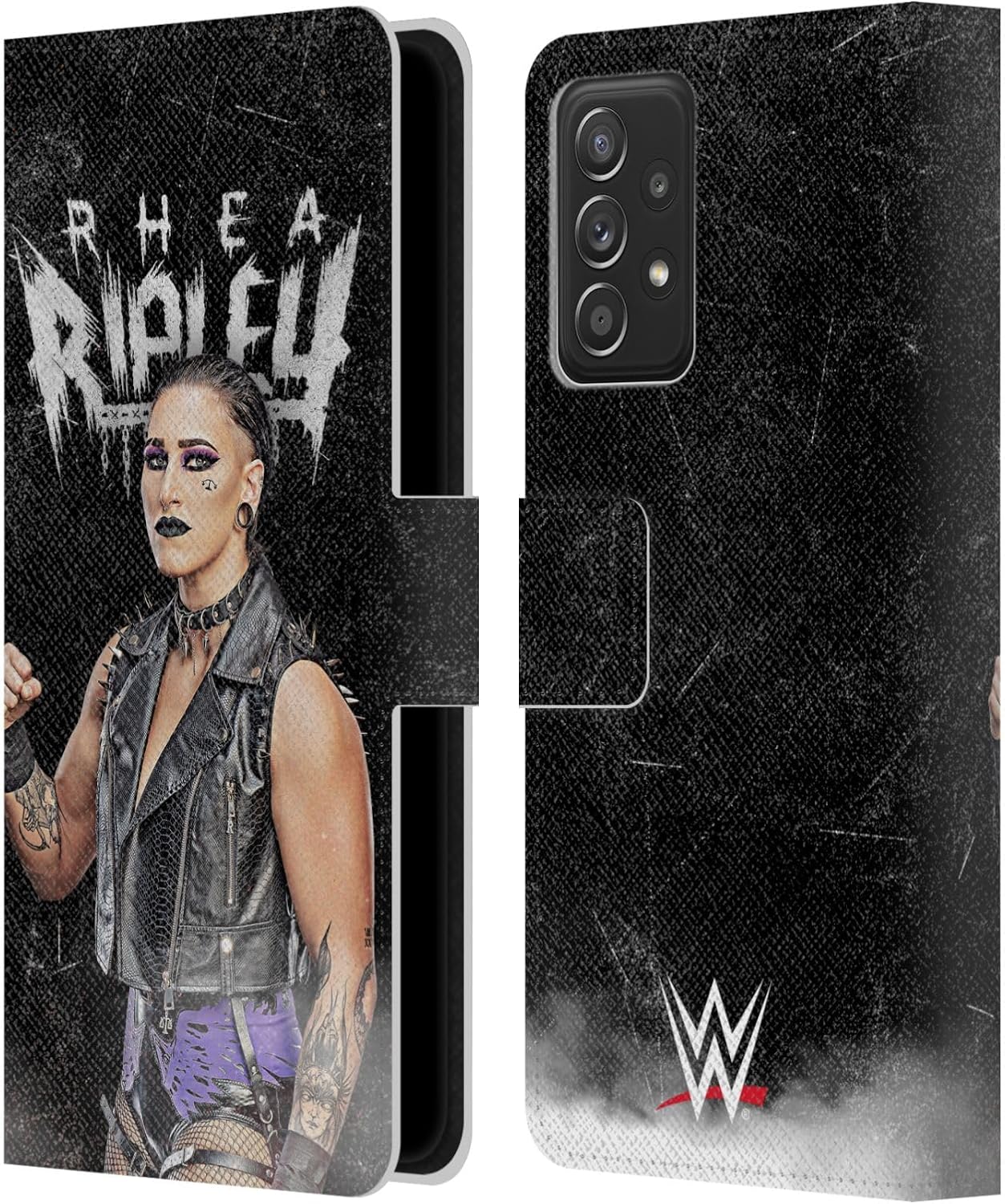 Head Case Designs Officially Licensed WWE This is My Brutality Rhea Ripley Leather Wallet Case Compatible with Samsung Galaxy A53 5G (2022)