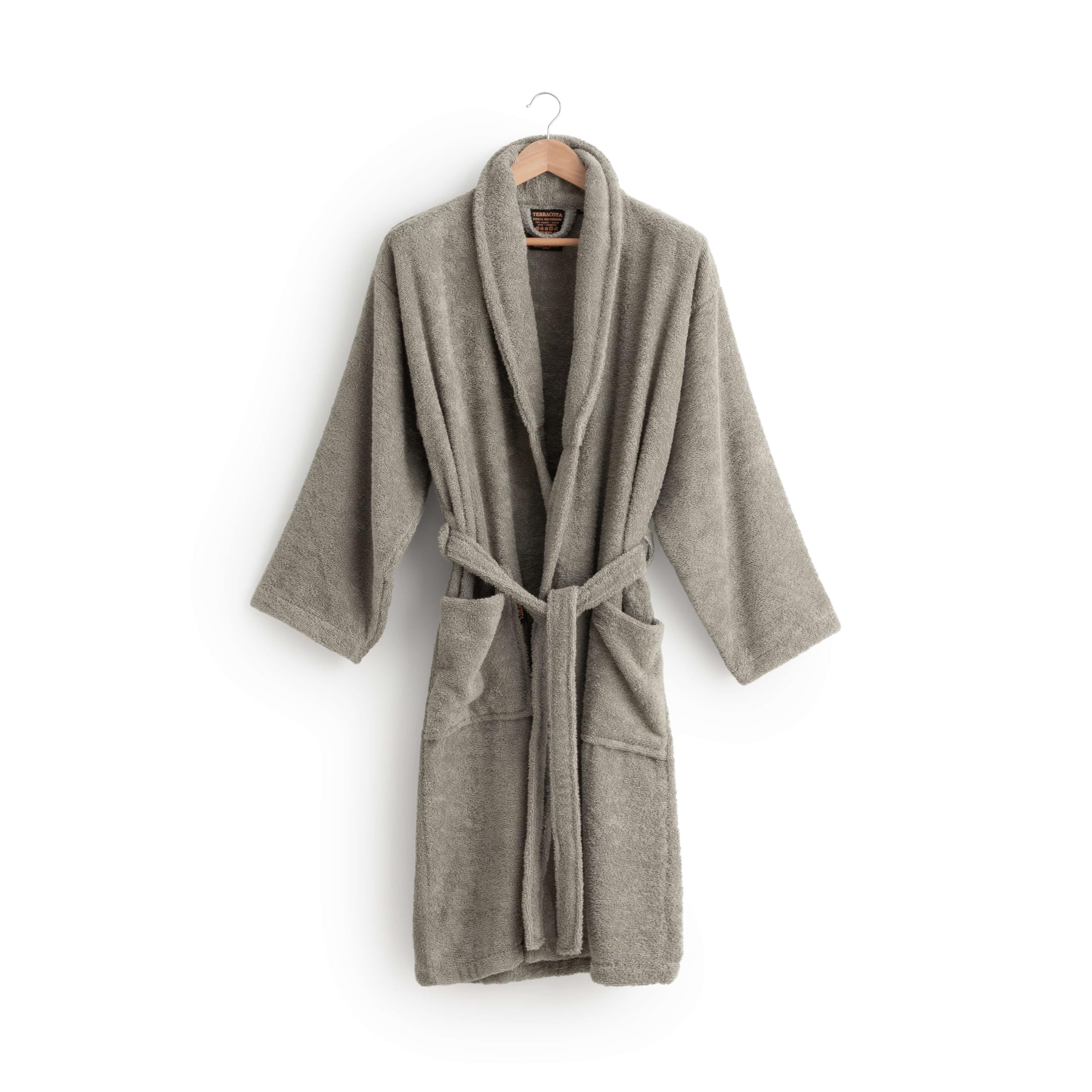 BELUM | Albornoz 100% Algodón Peinado 650 gr. Army Green XS/S, Unisex Para Ducha, Máxima Absorción, Para IR Por Tu Hogar