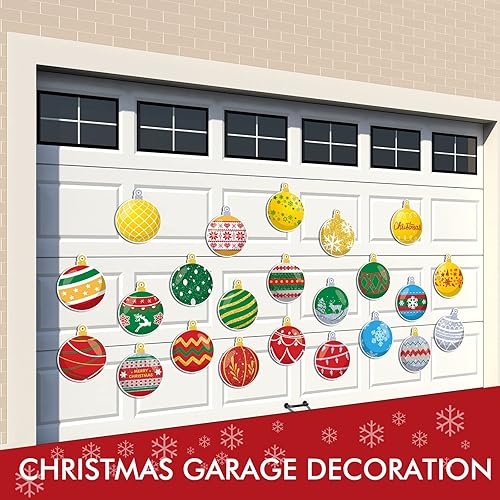 Vista 40 de Ferraycle Decoración magnética para puerta de garaje, decoración de puerta de garaje de Navidad, calcomanías para el refrigerador, calcomanías