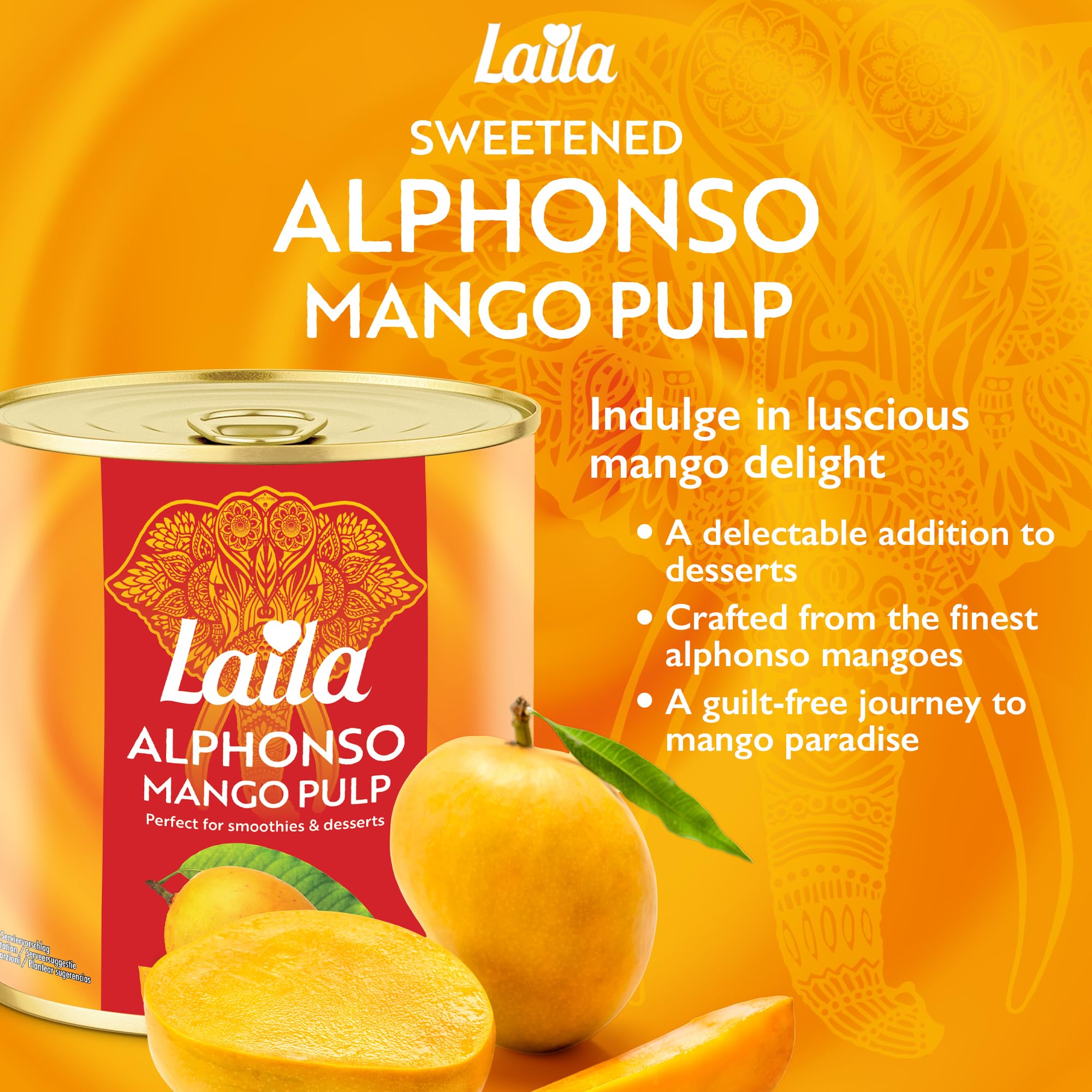 Laila Alphonso Mango Pulp, 850g