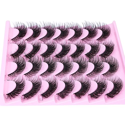 Miniatura 5 de Pestañas de aspecto natural, pestañas finas, pestañas esponjosas de visón sintético, paquete de pestañas postizas 3D de 0.67 pulgadas que parecen