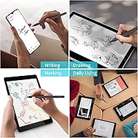 Vista 6 de Lápiz capacitivo compatible con iPhone/iPad/Samsung Galaxy Tab A9+, lápiz activo para teléfonos y tablets Android y iOS, recargable, lápiz de alta