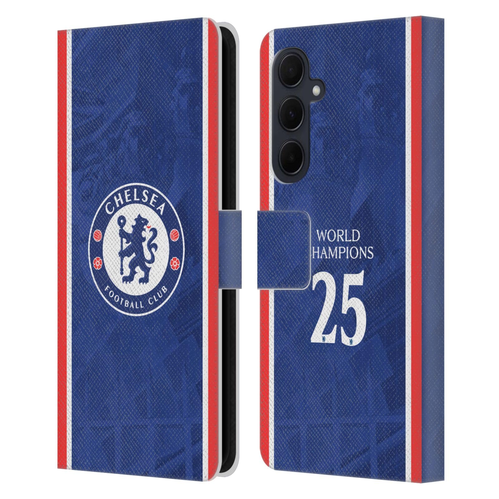 Housse cuir Chelsea FC pour Samsung A35 5G édition premium maillot domicile champions 2025 - 7